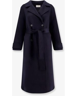 The Dynamis Studio Savile Wool Double-Breasted Coat - Blue