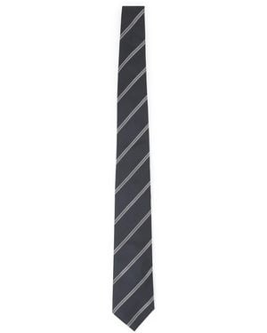 Brunello Cucinelli Jacquard Silk Necktie - Black
