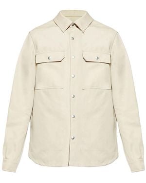 Rick Owens Buttoned Shirt Jacket - White