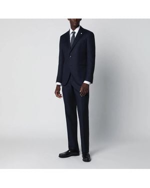 Luigi Bianchi Pinstripe Single-Breasted Wool Suit - Blue