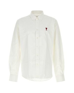 Ami Paris De Coeur Cotton Shirt - White