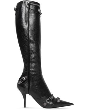Balenciaga Le Cagole Leather Boots - Black