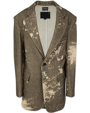 R13 Oversized Ragged Blazer - Green