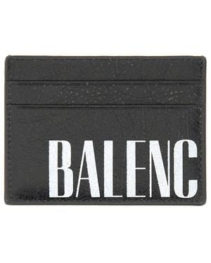 Balenciaga Leather Card Holder - Black