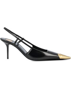 Saint Laurent Pointed Slingback - White