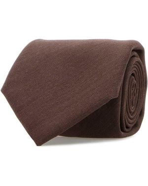 Brioni Crav. Stand. 8X150 150's Herringbone Wool - Brown