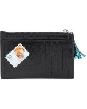 Balenciaga Cash Large Long Coin And Card Holder - Black