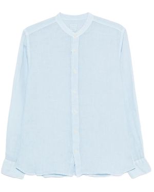 120% Lino Slim Fit Shirt - Blue