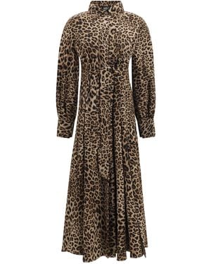 adidas By Stella McCartney Adidas By Stella Mccartney Leopard-Print Long-Sleeved Dress With High Neck - Multicolour