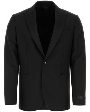 Versace Wool Blend Blazer - Black