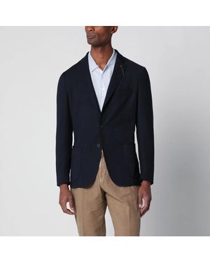 Santaniello Singlebreasted Woolblend Jacket - Blue