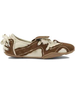 Acne Studios Calf Leather Lamb Leather Sneakers - Brown