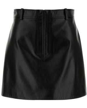 Gucci Leather Mini Skirt - Black