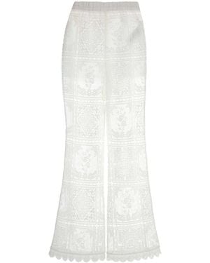 Zimmermann Aster Embroidered Pant - White