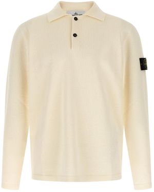 Stone Island '5100024' Polo Shirt - Natural