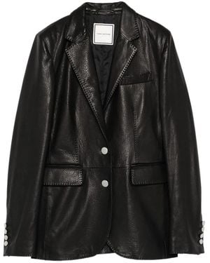 Tagliatore Lamb Leather Jacket - Black