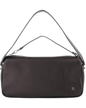 Courreges Leather Shoulder Bag - Black
