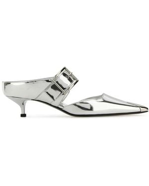 McQueen Leather Punk Court Shoes - White