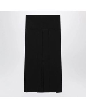 Alaïa Alaia Pleated Midi Skirt - Black