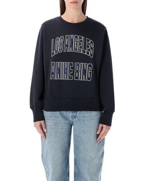 Anine Bing Harry Shrunken Sweatshirt - Blue
