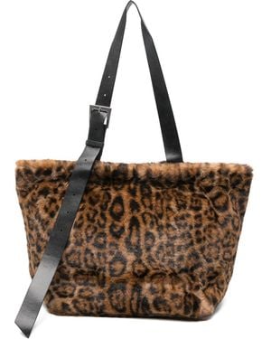 Apparis Esti Leopard Tote Bag - Brown