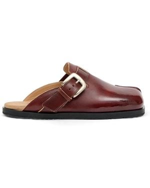 Maison Margiela Tabi Buckle-Fastening Mules - Brown