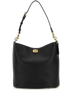 COACH Leather Willow Bucket Bag - Black