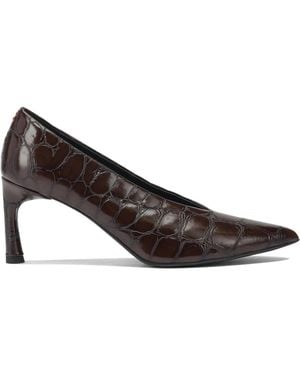 Halmanera Calf Leather Heeled Shoes - Brown