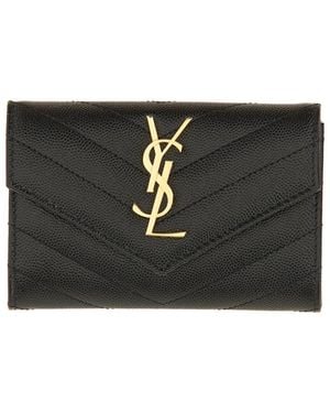 Saint Laurent Portafoglio Envelope "Cassandre" Small - Black
