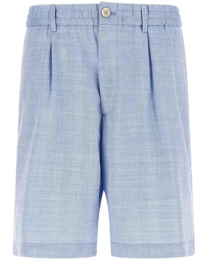 Brunello Cucinelli Chevron Bermuda Shorts - Blue