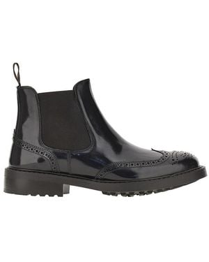 JUAN LACARCEL BY CALCE Spazzolato Leather Chelsea Boots - Black