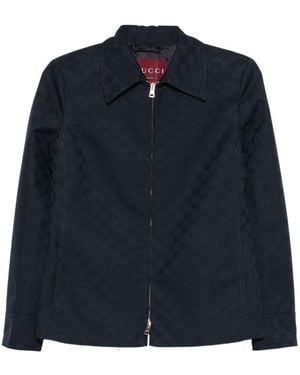 Gucci Gg Zipped Jacket - Blue