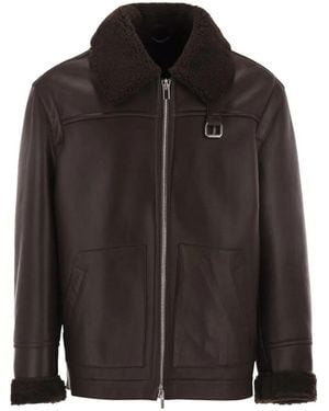 PT Torino Shearling Aviator Jacket - Black