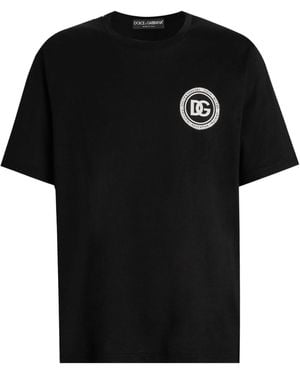 Dolce & Gabbana Dolce & Gabbana Logo Patch T-Shirt - Black