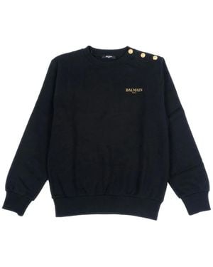 Balmain Sweatshirt With Logo - Blue