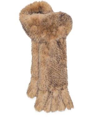 ROTATE BIRGER CHRISTENSEN Faux Fur Scarf - Natural
