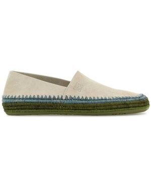 Loewe Paula's Ibiza Chalk Suede Paula S Ibiza Rio Espadrilles - Green
