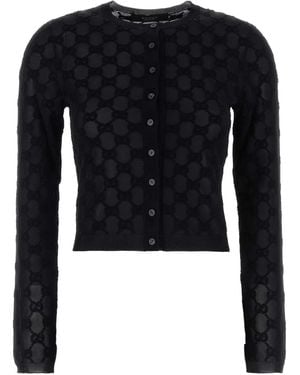 Gucci Gg Crewneck Cardigan - Black