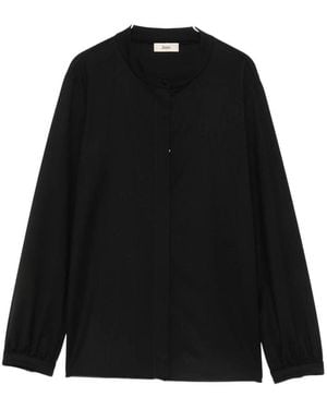 Herno Virgin Wool Elastane Shirt - Black