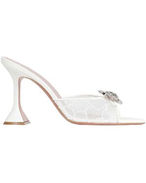 AMINA MUADDI Rosie Lace Slipper 95 - White