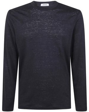 Gran Sasso Logo Print Long Sleeves T-Shirt - Blue