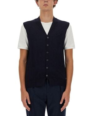 Ballantyne V-Neck Vest - Blue
