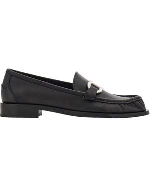 Ferragamo Gancini Ornament Loafers - Black