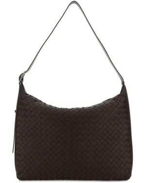 Bottega Veneta Leather Traveller Handbag - Black