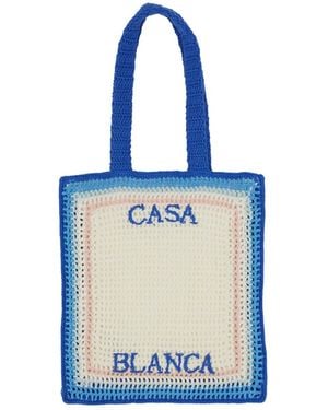 CASABLANCA Crochet Bag - Blue