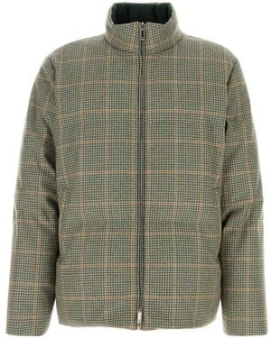Thom Browne Embroidered Wool Reversible Down Jacket - Green