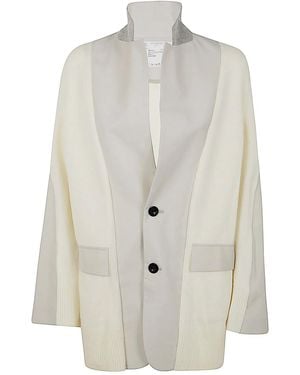 Sacai Suiting X Knit Jacket - White