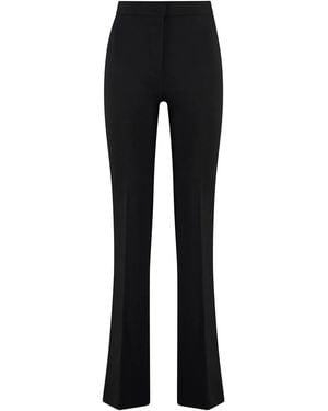 Pinko Hulka Flared Viscose Trousers - Black