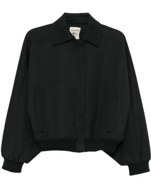 Semicouture Renie Wool Blend Bomber Jacket - Black