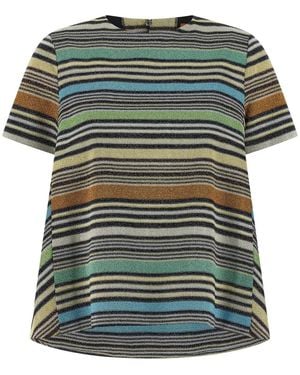Missoni Lamé Stripes T-Shirt - Green